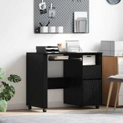 Bureau met Wielen 91 x 50 x 77 cm Bewerkt hout>vidaXL Sale