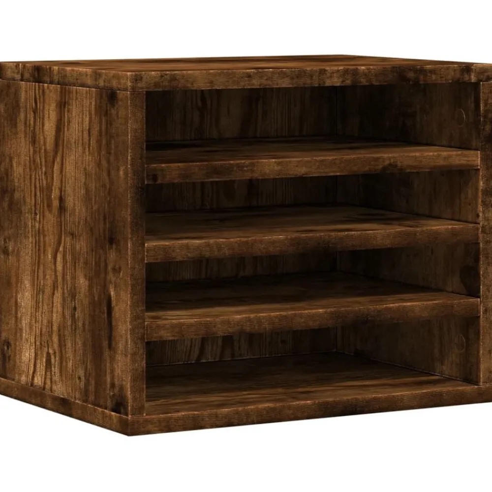 Kantoorartikelen*vidaXL Bureau organiser 36x26x29,5 cm bewerkt hout kleur Gerookt eiken
