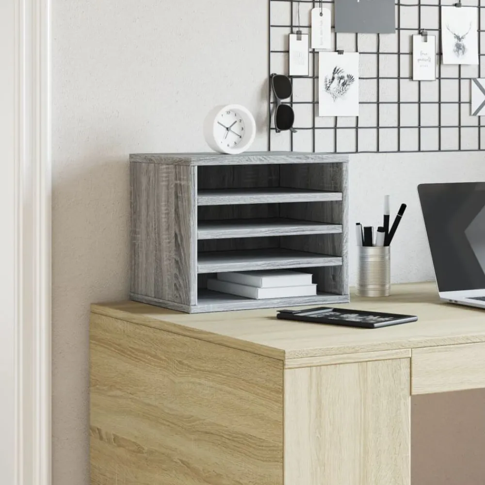 Bureau organiser 36x26x29,5 cm bewerkt hout eiken>vidaXL Best