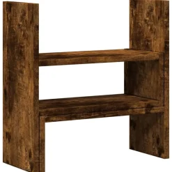 Elektronica*vidaXL Bureau organiser 40x17x41 cm bewerkt hout kleur Gerookt eiken