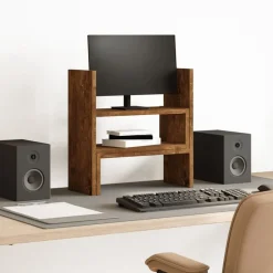 Elektronica*vidaXL Bureau organiser 40x17x41 cm bewerkt hout kleur Gerookt eiken