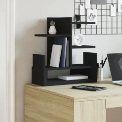 Kantoorartikelen*vidaXL Bureau organiser 49x20x52,5 cm bewerkt hout Zwart
