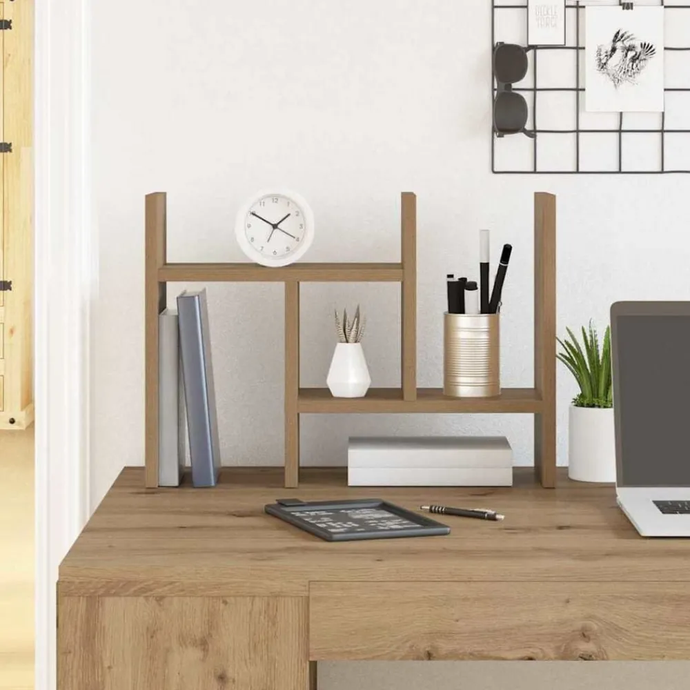 Kantoorartikelen*vidaXL Bureau Organizer Artisan Eiken 34,5 x 15,5 x 35,5 cm artisanaal eikenkleurig