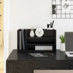 Bureau Organizer Oudhout 44,5 x 24 x 25 cm Bewerkt hout>vidaXL Online