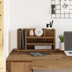 Bureau Organizer Oudhout 44,5 x 24 x 25 cm Bewerkt hout>vidaXL Hot