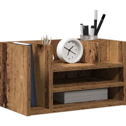 Bureau Organizer Oudhout 44,5 x 24 x 25 cm Bewerkt hout><noscript><img width=