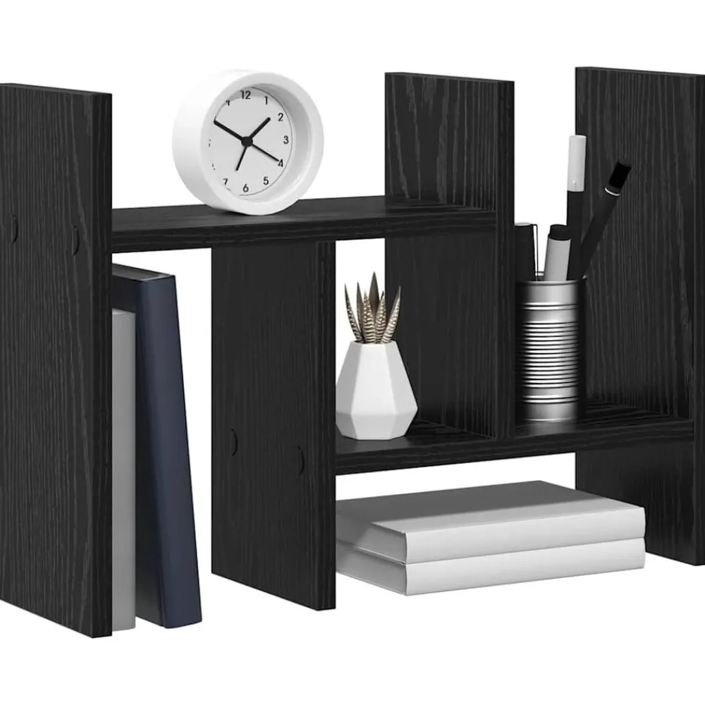 Kantoorartikelen*vidaXL Bureau Organizer 34,5 x 15,5 x 35,5 cm Bewerkt hout Zwart eiken