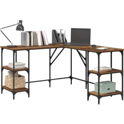 Bureau 139 x 139 x 75 cm Bewerkt hout><noscript><img width=