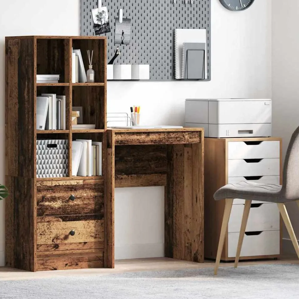 Kantoormeubelen*vidaXL Bureau Oudhout 60 x 40 x 76 cm Oud hout