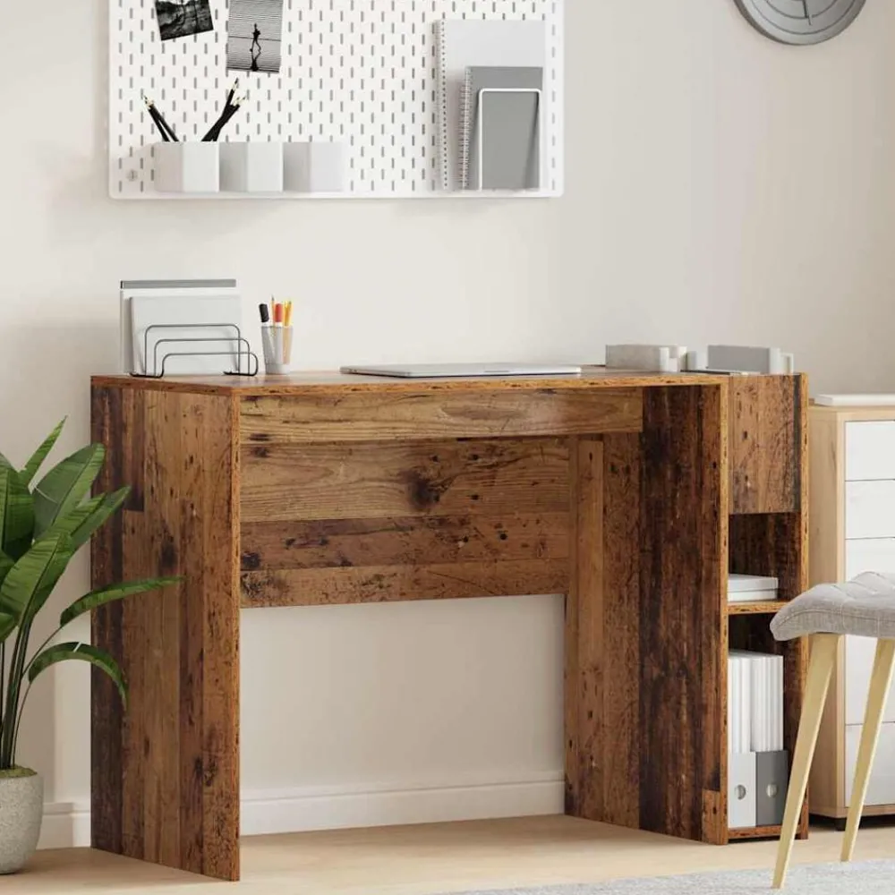 Bureau Oudhout 109 x 50 x 78 cm Bewerkt hout>vidaXL Hot