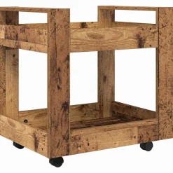 Trolleys*vidaXL Bureau Trolley 60 x 45 x 60 cm Bewerkt hout Oud hout