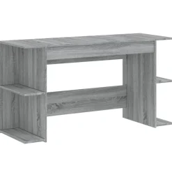 Kantoormeubelen*vidaXL Bureau 140x50x75 cm bewerkt hout eikenkleurig Grijs sonoma