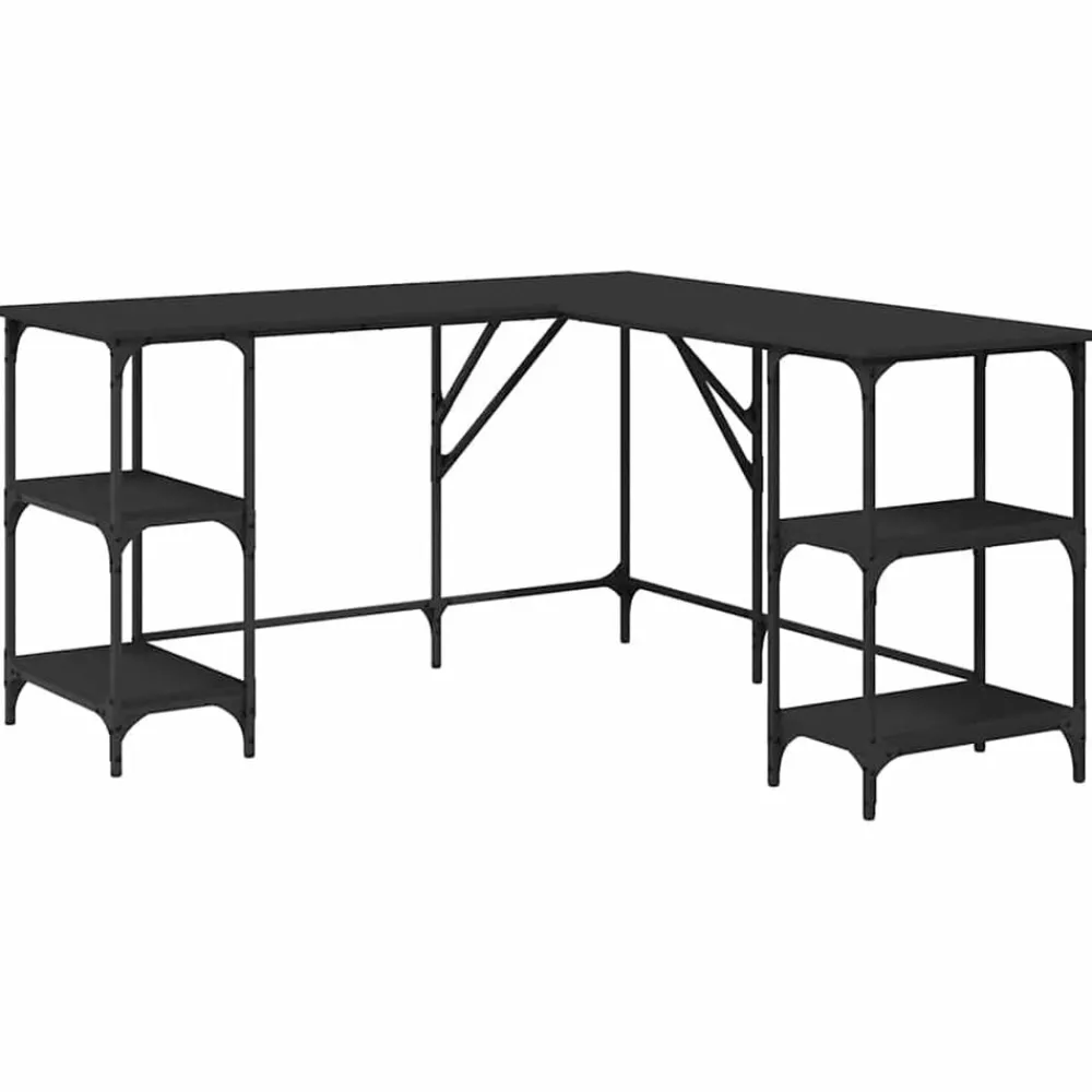 Bureau 139x139x75 cm bewerkt hout>vidaXL Best