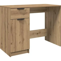Kantoormeubelen*vidaXL Bureau 100x50x75 cm bewerkt hout artisanaal eikenkleur artisanaal eikenkleurig