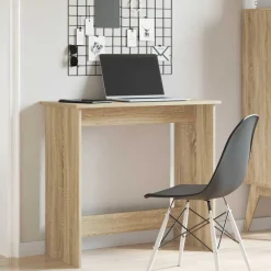Kantoormeubelen*vidaXL Bureau 80x40x75 cm bewerkt hout kleurig Sonoma eiken