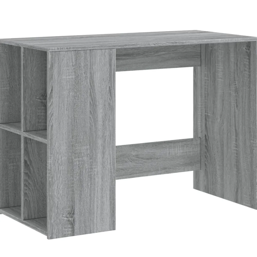 Kantoormeubelen*vidaXL Bureau 102x50x75 cm bewerkt hout eikenkleurig Grijs sonoma