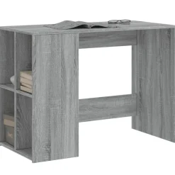 Kantoormeubelen*vidaXL Bureau 102x50x75 cm bewerkt hout eikenkleurig Grijs sonoma