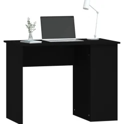 Kantoormeubelen*vidaXL Bureau 100x55x75 cm bewerkt hout Zwart