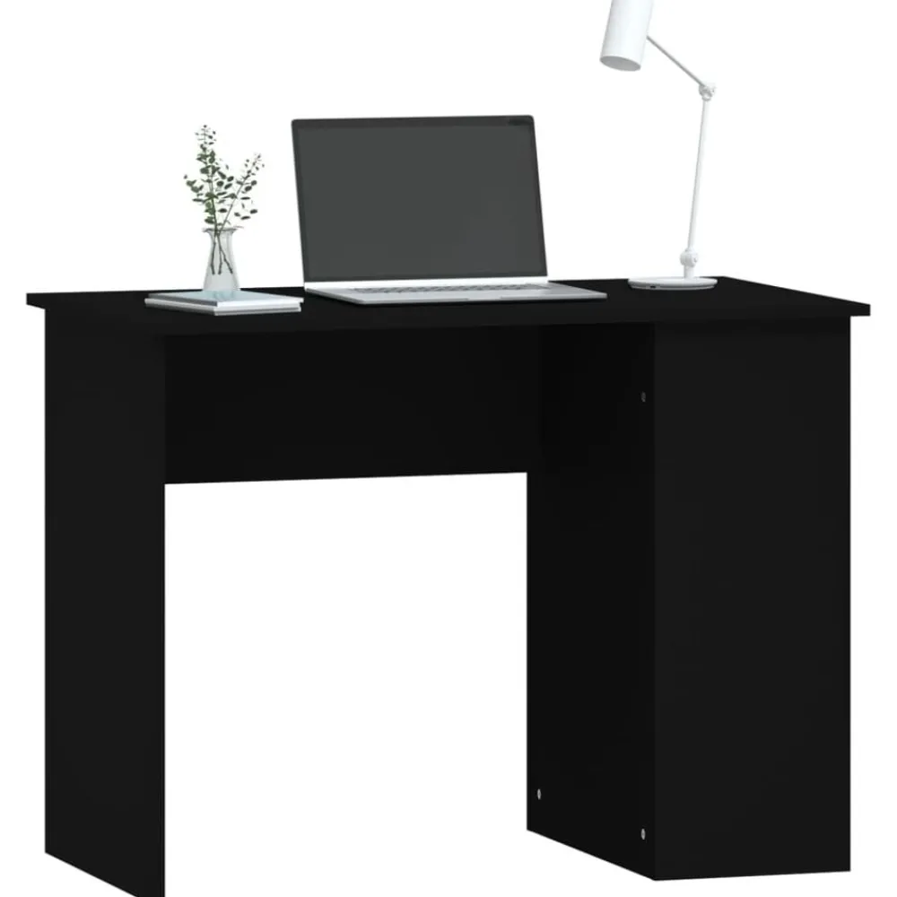 Kantoormeubelen*vidaXL Bureau 100x55x75 cm bewerkt hout Zwart