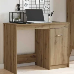 Bureau 100x50x76 cm bewerkt hout artisanaal eikenkleur>vidaXL Best