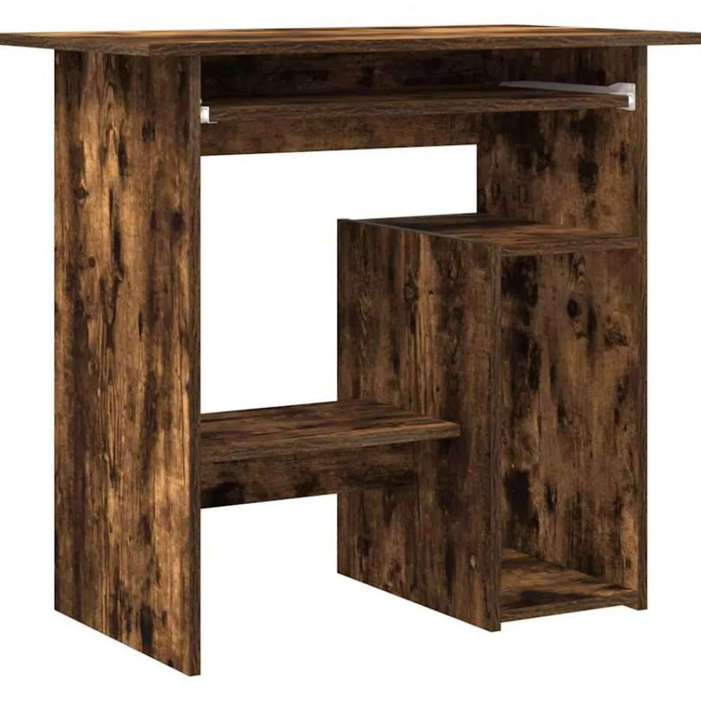 Kantoormeubelen*vidaXL Bureau 80x45x74 cm bewerkt hout kleurig Gerookt eiken
