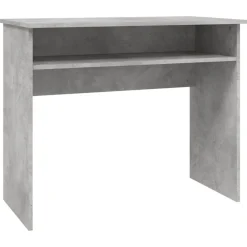 Kantoormeubelen*vidaXL Bureau 90x50x74 cm bewerkt hout Betongrijs