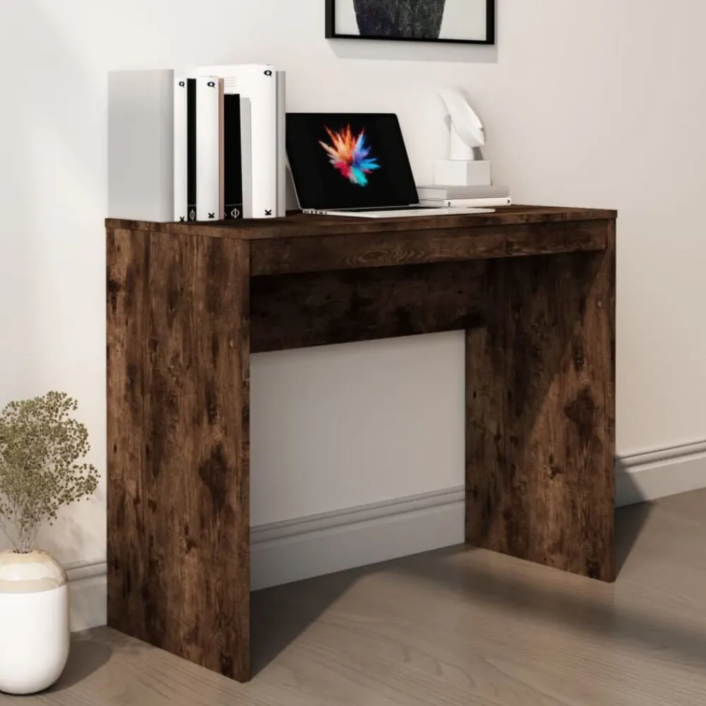 Kantoormeubelen*vidaXL Bureau 90x40x72 cm bewerkt hout kleurig Gerookt eiken