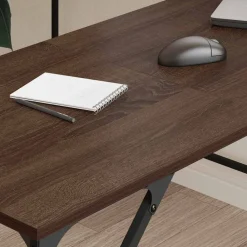 Kantoormeubelen*vidaXL Bureau 149x149x75 cm bewerkt hout bruin eikenkleur