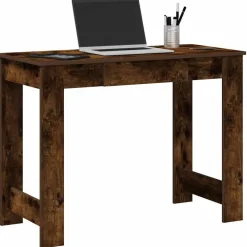 Kantoormeubelen*vidaXL Bureau 100x45x75 cm bewerkt hout kleurig Gerookt eiken