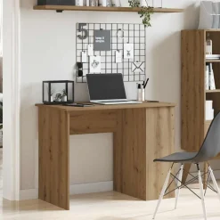 Kantoormeubelen*vidaXL Bureau 100x55x75 cm bewerkt hout artisanaal eikenkleur artisanaal eikenkleurig