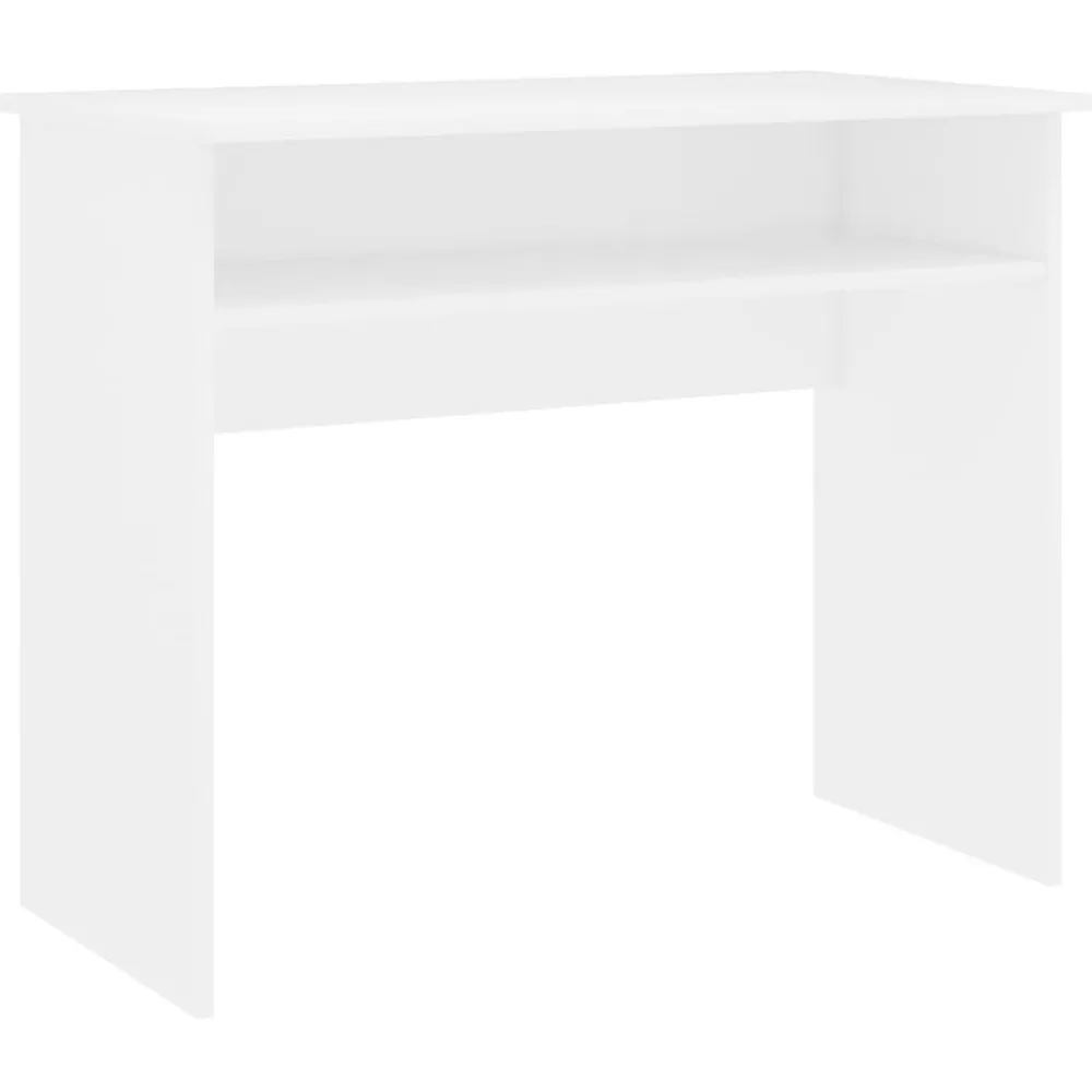 Kantoormeubelen*vidaXL Bureau 90x50x74 cm bewerkt hout Wit