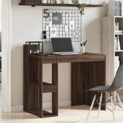 Kantoormeubelen*vidaXL Bureau 103,5x56,5x94 cm bewerkt hout ig bruin eikenkleur