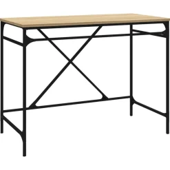 Bureau 100x50x75 cm bewerkt hout en ijzer kleurig>vidaXL Sale