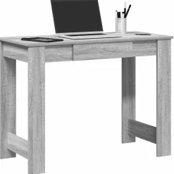 Bureau 100x45x75 cm bewerkt hout eikenkleurig>vidaXL Best
