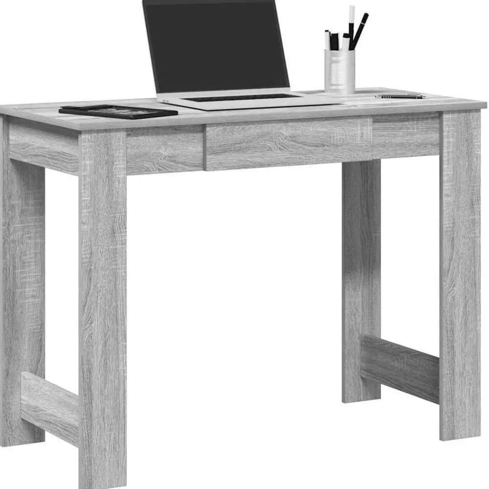 Bureau 100x45x75 cm bewerkt hout eikenkleurig>vidaXL Best