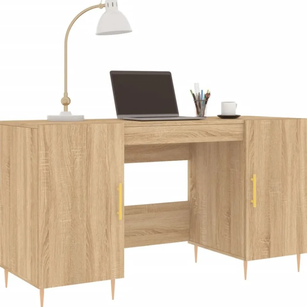 Bureau 140x50x75 cm bewerkt hout kleurig>vidaXL Clearance
