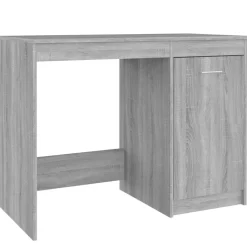 Kantoormeubelen*vidaXL Bureau 100x50x76 cm bewerkt hout eikenkleurig Grijs sonoma