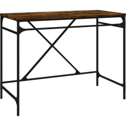Bureau 100x50x75 cm bewerkt hout en ijzer kleurig>vidaXL Outlet