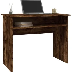Bureau 90x50x74 cm bewerkt hout kleurig><noscript><img width=