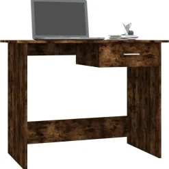 Kantoormeubelen*vidaXL Bureau 100x50x76 cm bewerkt hout kleurig Gerookt eiken