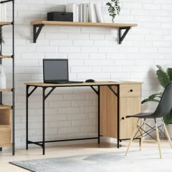 Bureau 131x48x75 cm bewerkt hout kleurig>vidaXL Hot