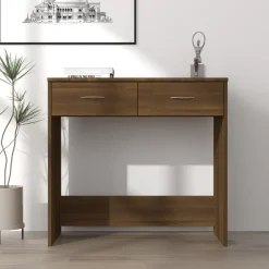 Kantoormeubelen*vidaXL Bureau 80x40x75 cm bewerkt hout bruin eikenkleur