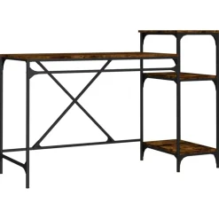 Bureau 135x50x90 cm bewerkt hout en ijzer kleurig>vidaXL New
