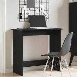 Kantoormeubelen*vidaXL Bureau 80x40x75 cm bewerkt hout Zwart