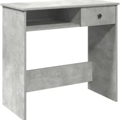 Kantoormeubelen*vidaXL Bureau 80x40x75 cm bewerkt hout Betongrijs