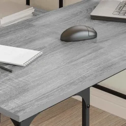 Kantoormeubelen*vidaXL Bureau 139x139x75 cm bewerkt hout eikenkleurig Grijs sonoma