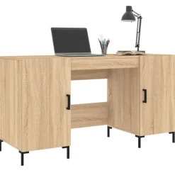 Bureau 140x50x75 cm bewerkt hout kleurig><noscript><img width=