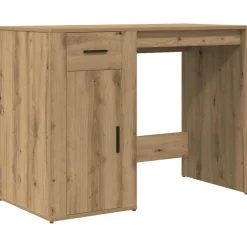 Kantoormeubelen*vidaXL Bureau 100x49x75 cm bewerkt hout artisanaal eikenkleur artisanaal eikenkleurig