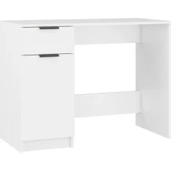 Kantoormeubelen*vidaXL Bureau 100x50x75 cm bewerkt hout Wit