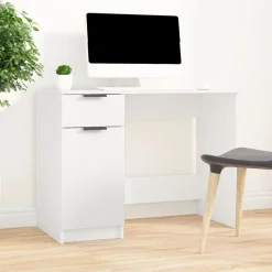 Kantoormeubelen*vidaXL Bureau 100x50x75 cm bewerkt hout Wit
